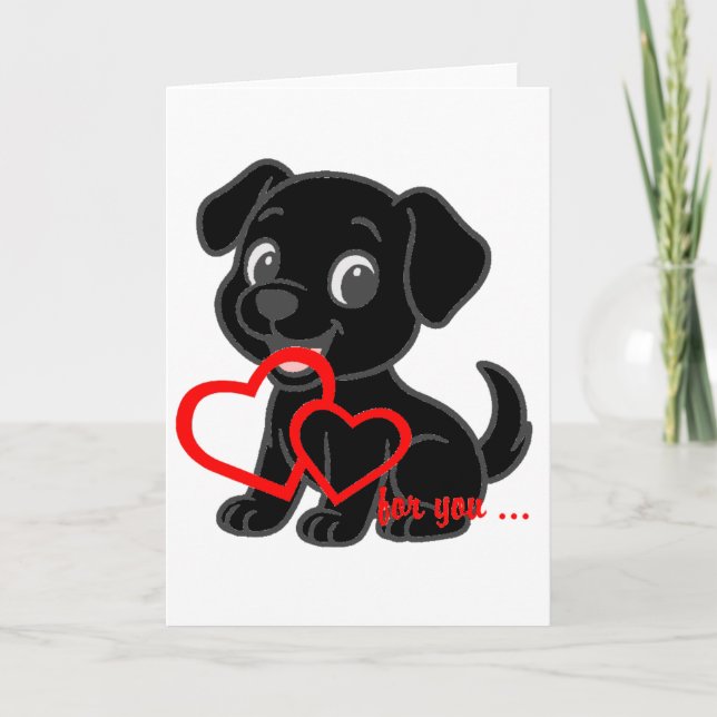 Labrador Retriever Valentinstage Karte (Vorderseite)