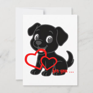 Labrador Retriever Valentinstage Mitteilungskarte