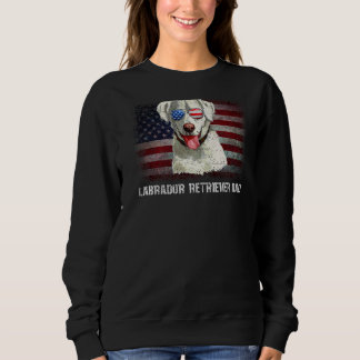 Labrador Retriever Vater American Dos US Flag 4. Sweatshirt