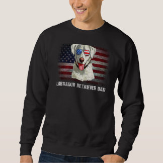 Labrador Retriever Vater American Dos US Flag 4. Sweatshirt