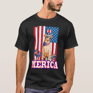 Labrador Retriever Vater Mama 4. Juli American Fl T-Shirt