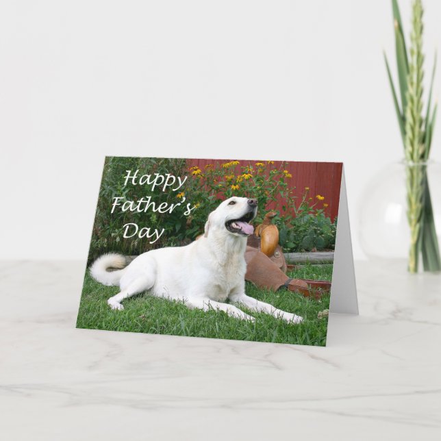 Labrador Retriever Vatertag Card Karte (Vorderseite)