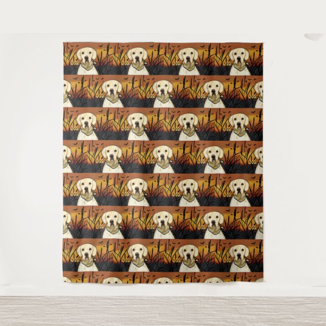 Labrador Retriever Wandteppich (Vorderseite)