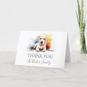 Labrador Retriever Wasserfarbe Danke Karte