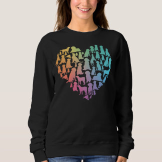 Labrador Retriever Wasserfarben Herzhunde Enthusia Sweatshirt