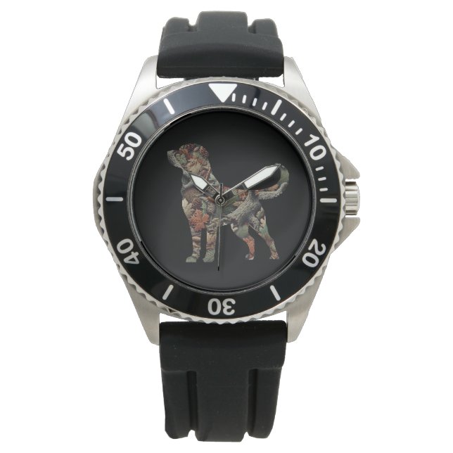 Labrador Retriever Watch, Camouflage Watch Men Armbanduhr (Vorderseite)