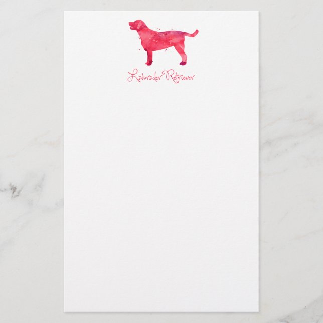 Labrador Retriever Watercolor Design Briefpapier (Vorderseite)