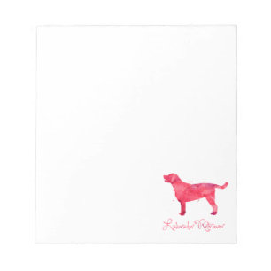Labrador Retriever Watercolor Design Notizblock