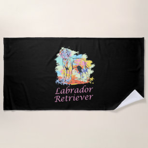 Labrador Retriever Watercolor Strandtuch