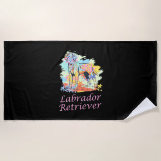Labrador Retriever Watercolor Strandtuch