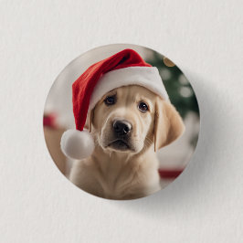 Labrador Retriever Weihnachten Button