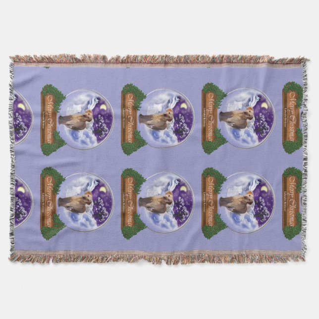 Labrador Retriever Weihnachten Decke (Vorderseite)