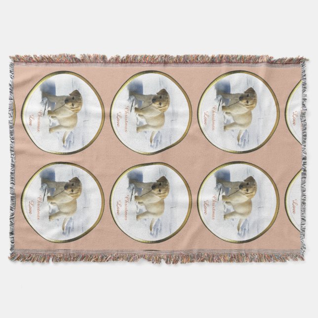 Labrador Retriever Weihnachten Decke (Vorderseite)