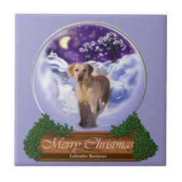 Labrador Retriever Weihnachten Fliese