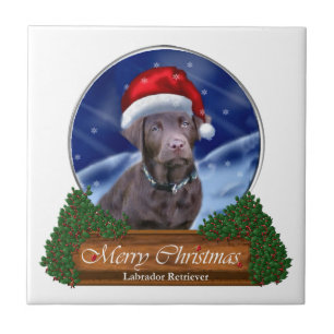 Labrador Retriever Weihnachten Fliese