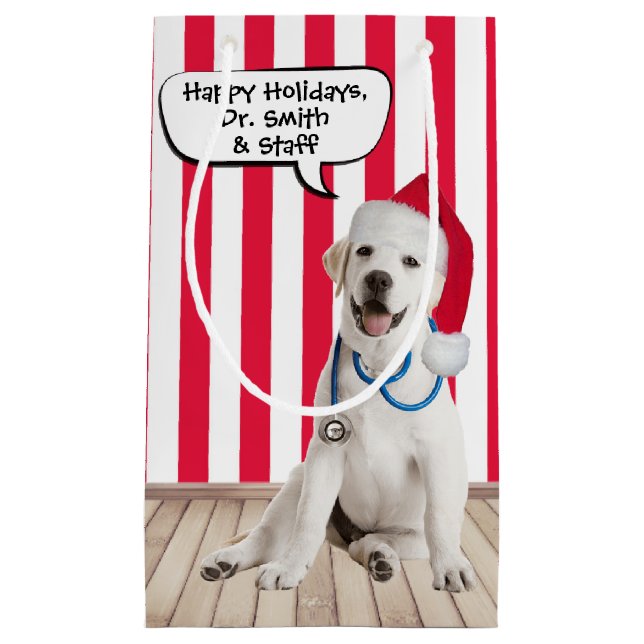 Labrador Retriever Weihnachten für Veterinär Kleine Geschenktüte (Vorderseite)