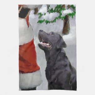 Labrador Retriever Weihnachten Geschirrtuch