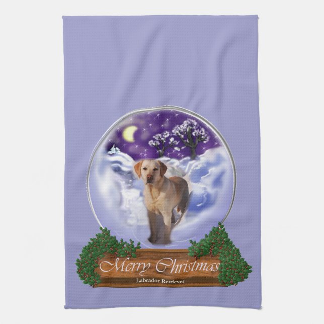 Labrador Retriever Weihnachten Handtuch (Vertikal)