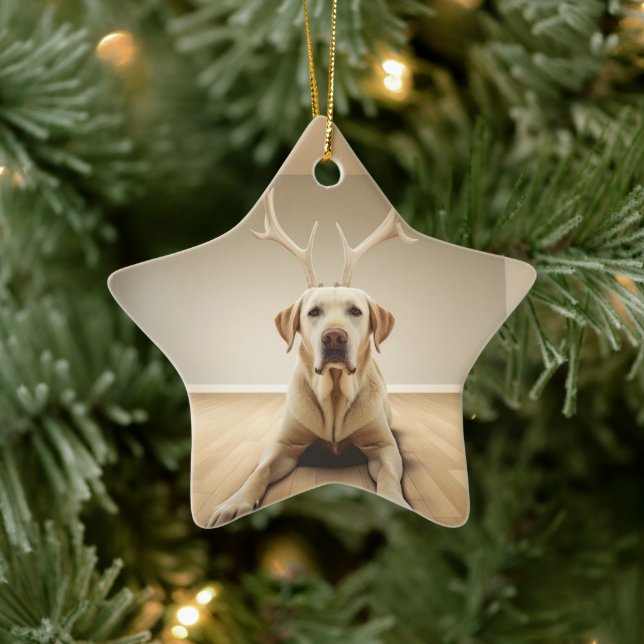Labrador Retriever Weihnachten, Hangdekoration Keramik Ornament (Baum)