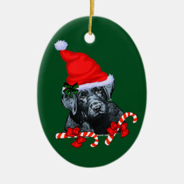Labrador Retriever Weihnachten Keramik Ornament