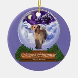 Labrador Retriever Weihnachten Keramikornament