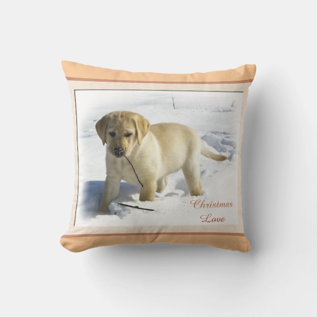 Labrador Retriever Weihnachten Kissen (Vorderseite)