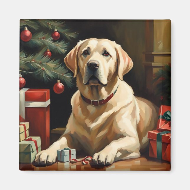 Labrador Retriever Weihnachten Magnet (Vorne)