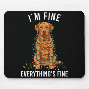 Labrador Retriever Weihnachten Mir geht's gut Alle Mousepad