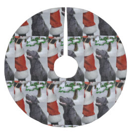 Labrador Retriever Weihnachten Polyester Weihnachtsbaumdecke