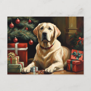 Labrador Retriever Weihnachten Postkarte