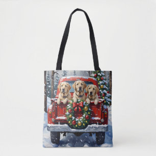 Labrador Retriever Weihnachten Rotes Lastwagen Fer