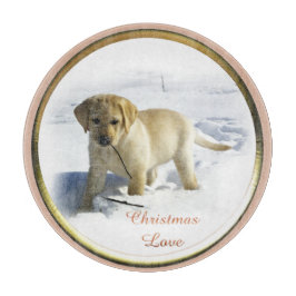Labrador Retriever Weihnachten Schneidebrett