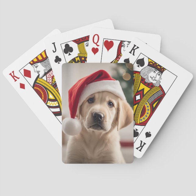Labrador Retriever Weihnachten Spielkarten (Rückseite)
