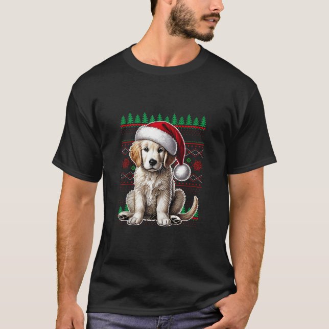 Labrador Retriever Weihnachten Ugly Sweater Funny  T-Shirt (Vorderseite)