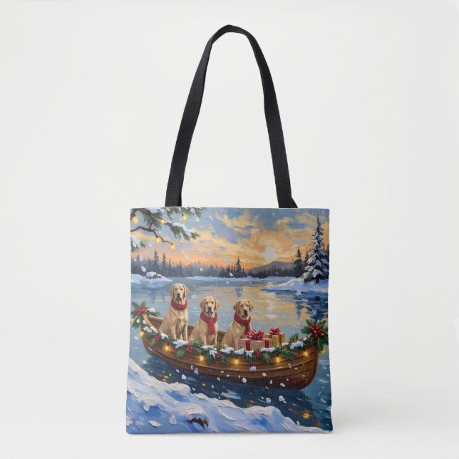 Labrador Retriever Weihnachtsboot Urlaub (Vorderseite)