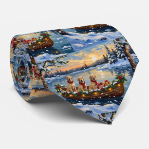 Labrador Retriever Weihnachtsboot Urlaub Krawatte
