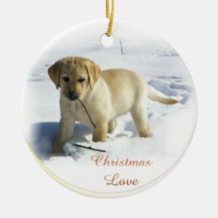 Labrador retriever-Weihnachtsgeschenk-Verzierung Keramik Ornament
