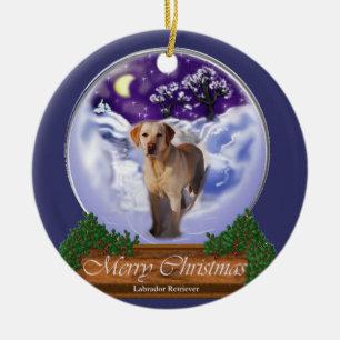 Labrador retriever-Weihnachtsgeschenk-Verzierung Keramikornament