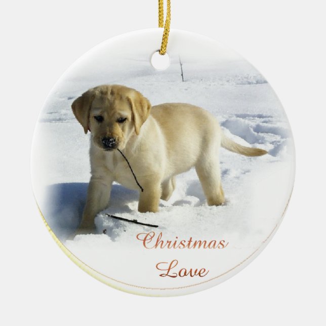 Labrador Retriever Weihnachtsgeschenke Ornament (Vorne)