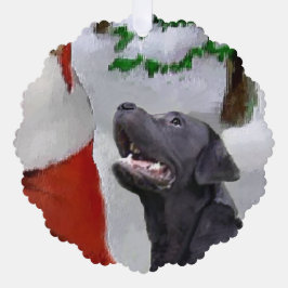Labrador Retriever Weihnachtsgeschenke Ornament Karte