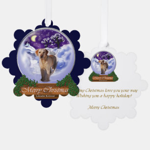 Labrador Retriever Weihnachtsgeschenke Ornament Karte