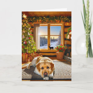 Labrador Retriever Weihnachtskarte Feiertagskarte