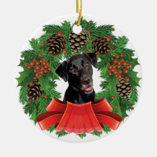 Labrador retriever-Weihnachtsverzierung Keramik Ornament