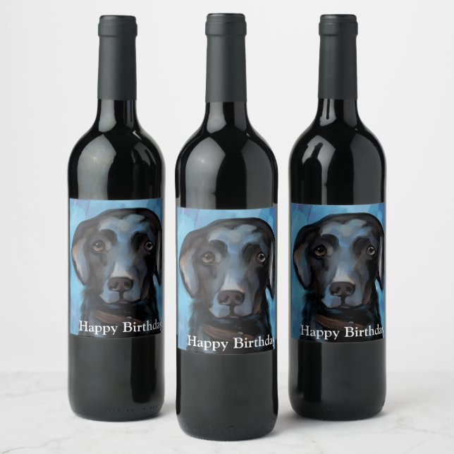 Labrador Retriever Weinetikett (Flaschen)
