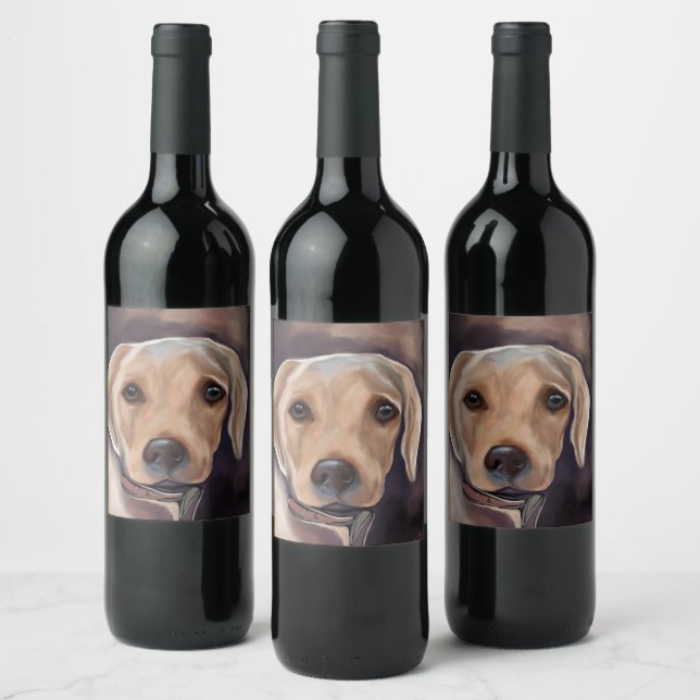 Labrador Retriever Weinetikett (Flaschen)