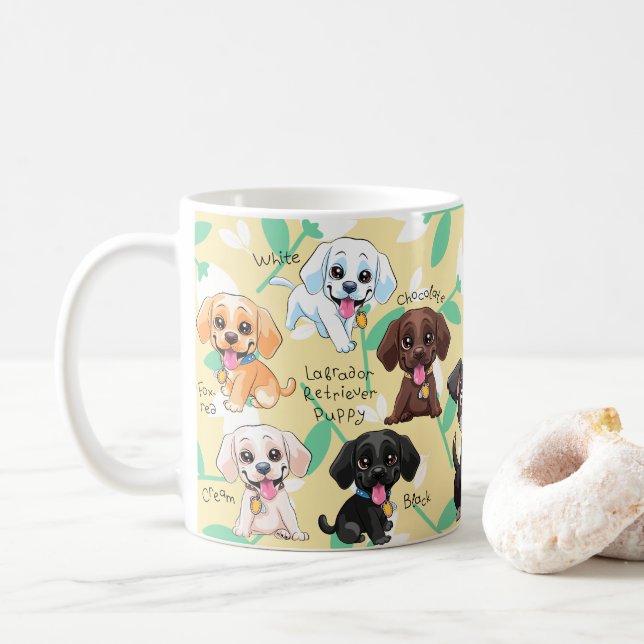 Labrador Retriever Welpe Kaffeetasse (Mit Donut)
