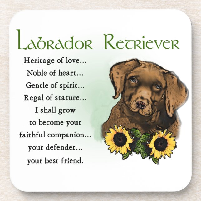 Labrador Retriever Welpenheritage Geschenke Untersetzer (Vorderseite)