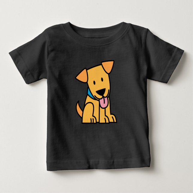 Labrador Retriever Welpenhund sitzt goldfarbenes n Baby T-shirt (Vorderseite)