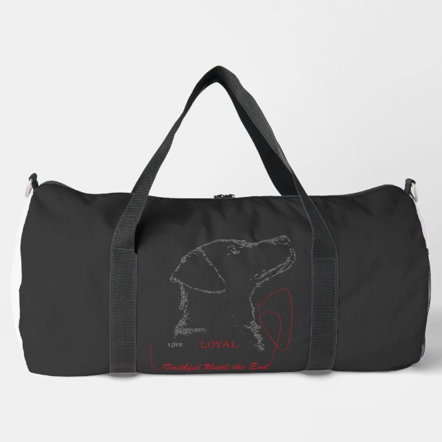 Labrador Retriever Wortkunst Duffle Bag (Vorderseite)