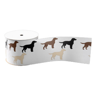 Labrador-RetrieverfarbSilhouetten Ripsband